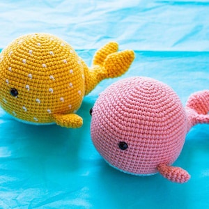 Whale Crochet Pattern, mini whale crochet pattern, whale Amigurumi pattern, crochet PDF english downloadable crochet PDF nosew plush pattern