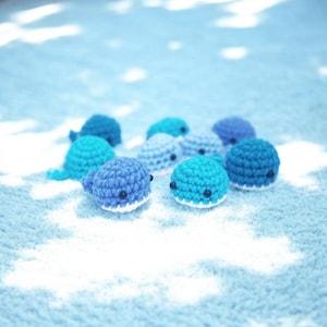 Whale Crochet Pattern, mini whale crochet pattern, whale Amigurumi pattern, crochet PDF english downloadable crochet PDF nosew plush pattern