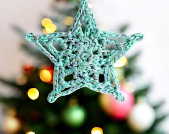 Snowflake Crochet Pattern: Christmas Ornament, Garland Pattern , Christmas Tree Ornament pattern Christmas Crochet Pattern (PDF Pattern)