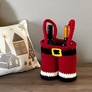 サンタバスケットかぎ針編みのパターン クリスマスかぎ針編みのパターン クリスマスバスケットかぎ針編みのパターン サンタパンツかぎ針編み クリスマスかぎ針編みバスケットかぎ針編み