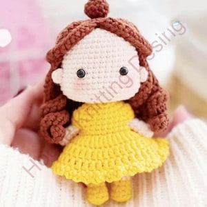 Baby-Puppen Häkelanleitung Puppen-Häkelanleitung Puppe Amigurumi-Muster für Mädchen gehäkelt Babyspielzeug Häkelanleitung Spielzeug