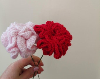 Crochet Carnation Pattern: Handmade Flower Bouquet (PDF Tutorial)