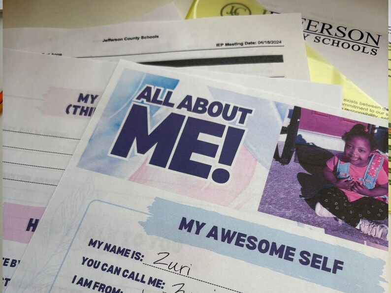 Special Need Printable All About Me Worksheet Autism Tool Teacher ...
