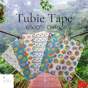 Tape Tube NG Tubie Hypafix für Kind Baby Blatt Streifen Aufkleber Dinosaurier Wangen Gedruckt Magenta Farben Frühling Sommer Ostern Sauerstoff