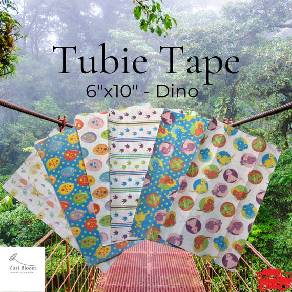 Tape Tube NG Tubie Hypafix for Kid Baby Sheet Strip Stickers Adhesive Dinosaur Cheeks Printed Nasogastric Colors Spring Summer Easter Oxygen