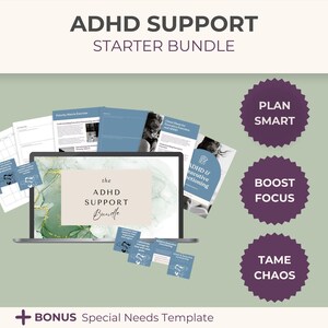 ADHD Tracker Worksheet Executive Function Planner Digital Organization ...