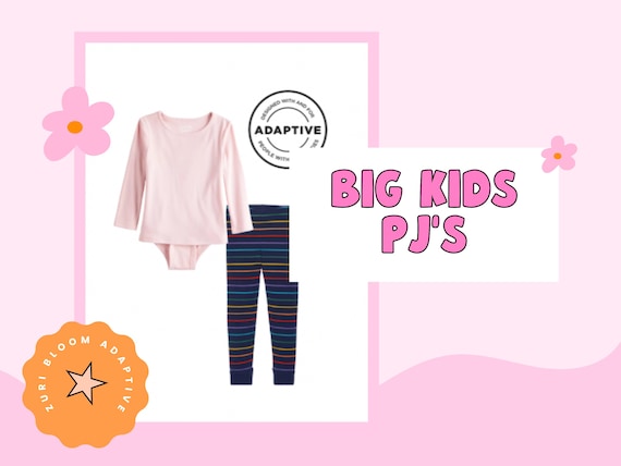 Special Need Pajama Diaper Set PJ Pyjama Autism Clothing Sensory Friendly Big Kid Large Size Anti Strip Disability Clothing Downs Gift Night