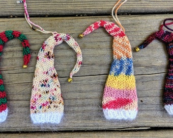 Pattern for Mini Stocking Hat and Mini Stocking Christmas Ornaments