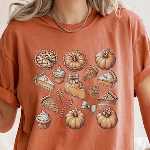 Comfort Colors Pumpkin Pie Shirt, Thanksgiving Dinner Shirt, Women Fall Shirt, Thanksgiving Gift Shirt, Pumpkin Shirt, Pecan Pie Tee Shirt