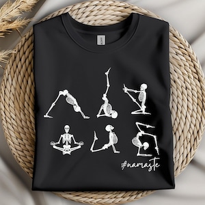 Skeleton Yoga Shirt, Skeleton Meditation Shirt, Yoga T-shirt, Self Care Shirt, Yoga Sweatshirt, Workout Shirt, Namaste Yoga Shirt, Gym Tee