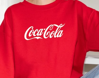 Coca Cola Sweathirt Cool Graphic Tee for Men Kids Retro Soda Logo Top Vintage Style Soft Cotton Unisex Gift Classic Cola Tshirt