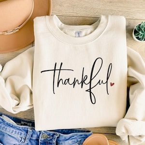 Thankful Sweatshirt, Thankful Shirt, Thanksgiving Shirt, Thankful And Blessed Tee, Blessed Sweatshirt, Grateful Sweater, Thanksgiving Gift