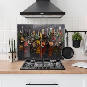 Tempered Glass Stove Backsplash | Kitchen Backsplash Tile | Chopping Board| Noodle Board, Kitchen Decor| Stove Back Cover| Stove Top Cover