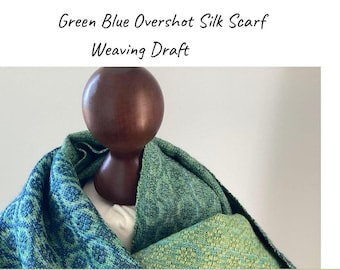 Overshot Scarf Weaving Draft, Four Shaft Loom Pattern (PDF Pattern)