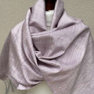 Handmade Pink Silk Scarf, Luxurious Pink Silk Stole, Lace Scarf, Foulard Scarf, Bridesmaid Gift, Echo scarf