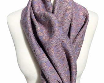 Handwoven Lily Silk Scarf: gift for christmas, Monogram Customizable