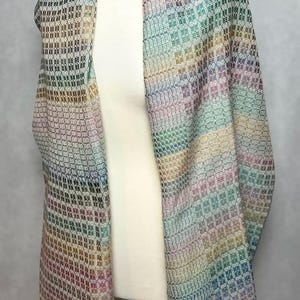 Hand Dyed Green Rainbow Silk Scarf, Multicolor Infinity Scarf, Handwoven Silk & Camel Hair Scarf, High Fashion Women&#39;s Wrap, oversized scarf
