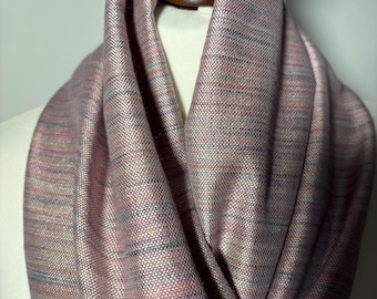 Woven Pink Silk Scarf, Soft Luxurious Silk Scarf, Lace Scarf, Twisted Fringe Pink Scarf for Women, Bridesmaid shawl