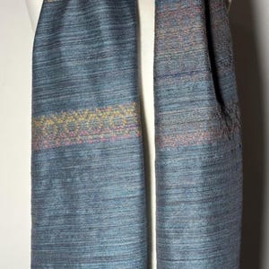 Hand dyed Royal Blue Silk Scarf, Blue Yellow Scarf, Handwoven Mulberry Silk Scarf, Ladies scarf, turquoise scarf, bridesmaid gift