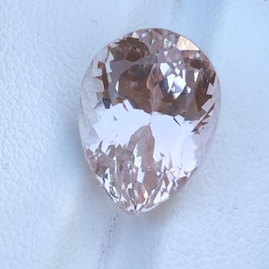 Pear Cut Pink Kunzite Gemstone, Faceted Gemstone For Jewelry Making, Flawless Kunzite Cut Stone For Necklace Making, 10.80 CT