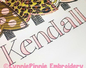 CurlyGirl Serif Sketch Gradient Fill Triple Run Embroidery Font 3 sizes Download Machine Embroidery Design File BX