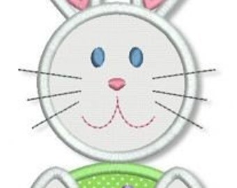 EASTER Bunny Applique ALPHABET 5x7 Machine Embroidery design font INSTANT File