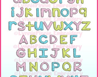 Hello Colton Sketch Fill Font Machine Embroidery Design