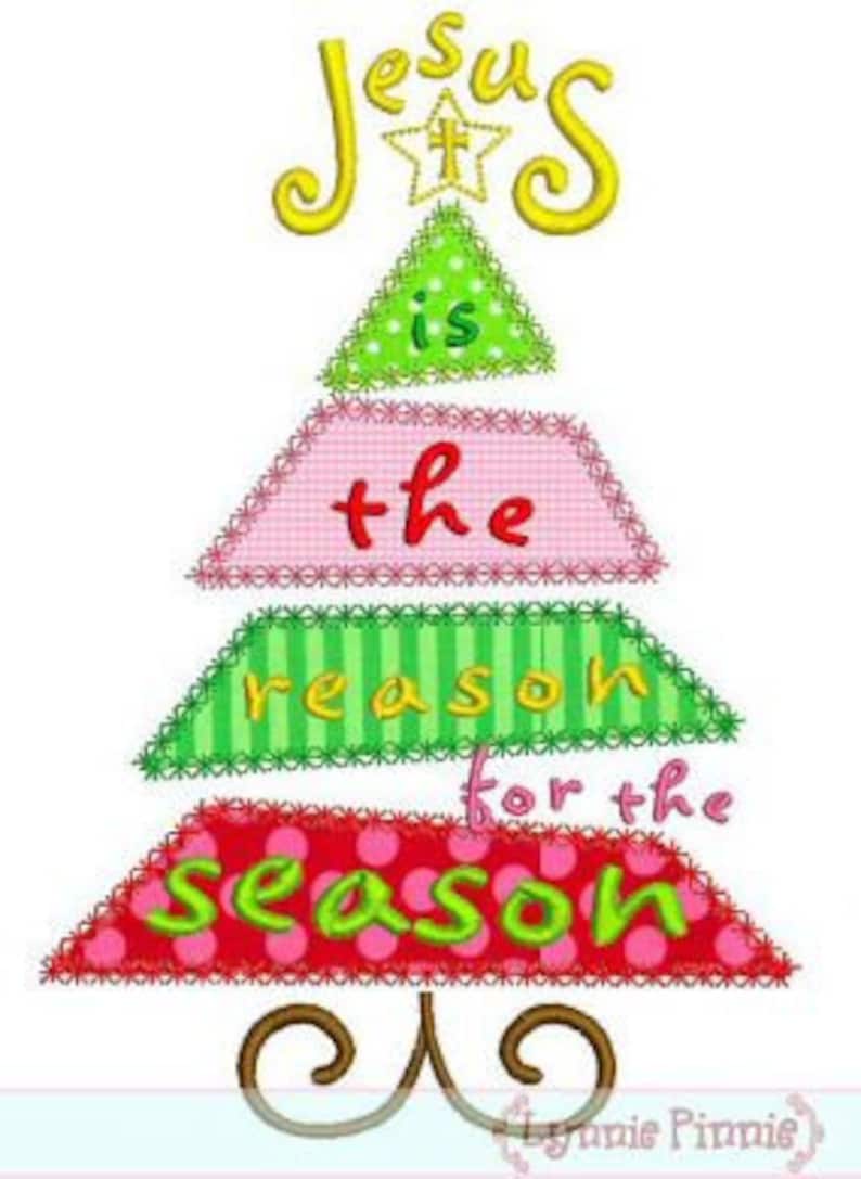 JESUS is the REASON for the Season Christmas Tree Satin and Etsy