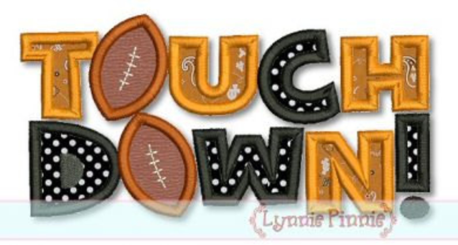 TOUCHDOWN FOOTBALL Applique 4x4 5x7 6x10 Svg Machine - Etsy