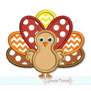 Thanksgiving TURKEY Applique Machine Embroidery Design File INSTANT Download 4x4 5x7 6x10 PES + 8 formats File