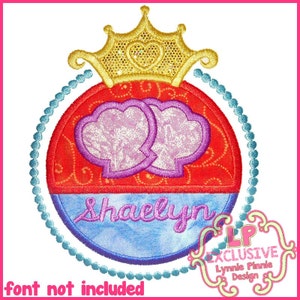 MERMAID PRINCESS Circle Frame Applique 4x4 5x7 6x10 7x11 SVG Instant Machine Embroidery Design