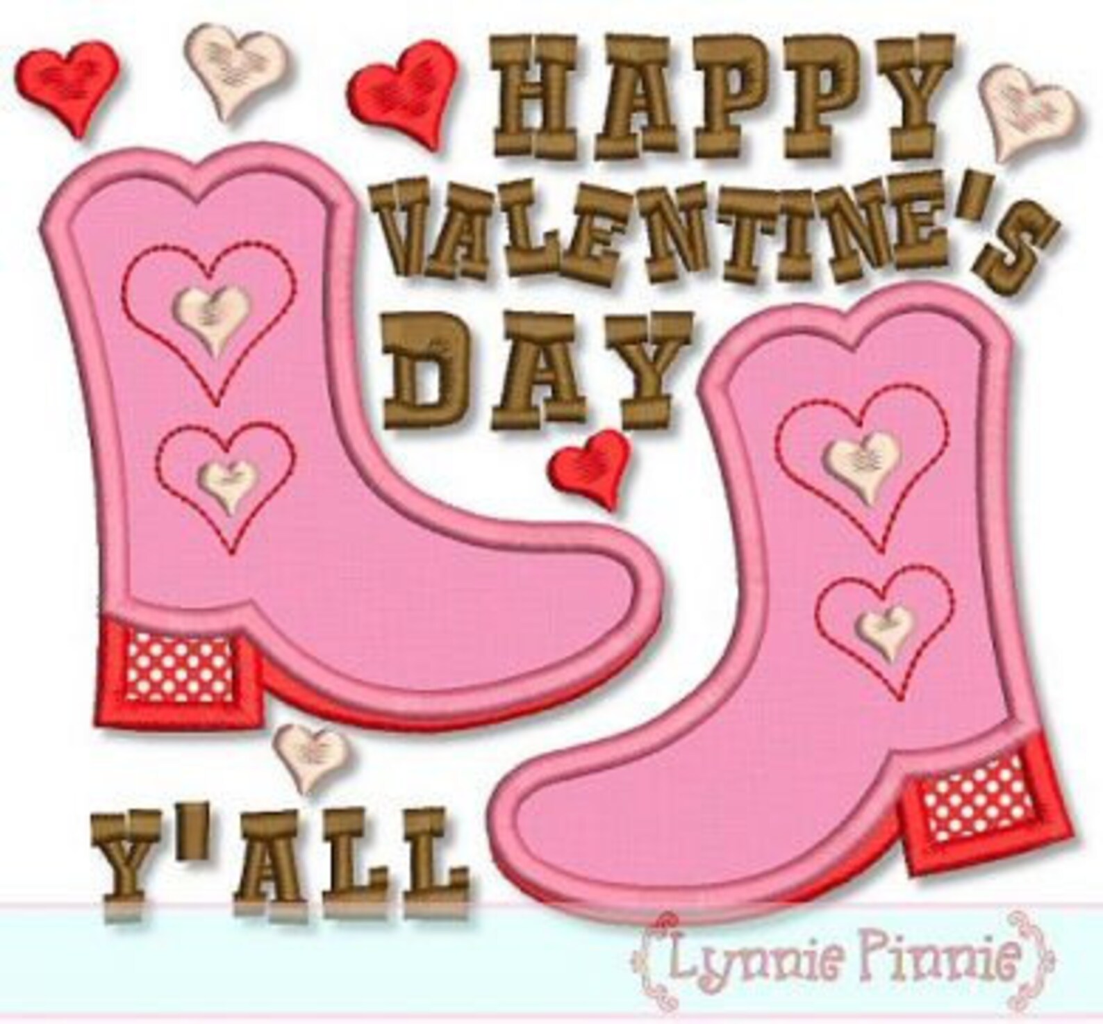 VALENTINE BOOTS Applique 4x4 5x7 6x10 Machine Embroidery Etsy