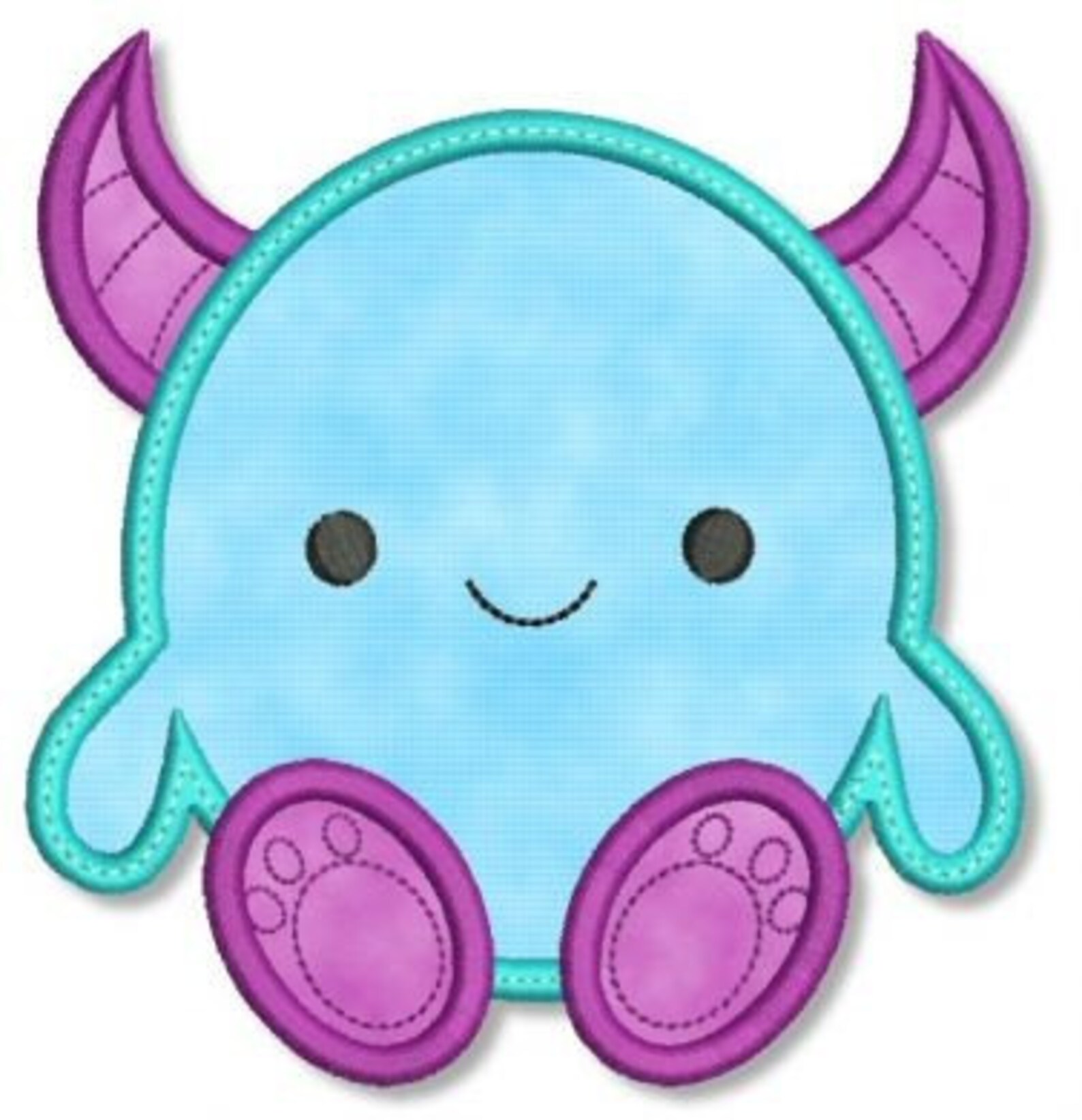 Cute monster 3 applique 4x4 5x7 machine embroidery design boy  etsy Cute monster 3 applique 4x4 5x7 machine embroidery design boy  etsy