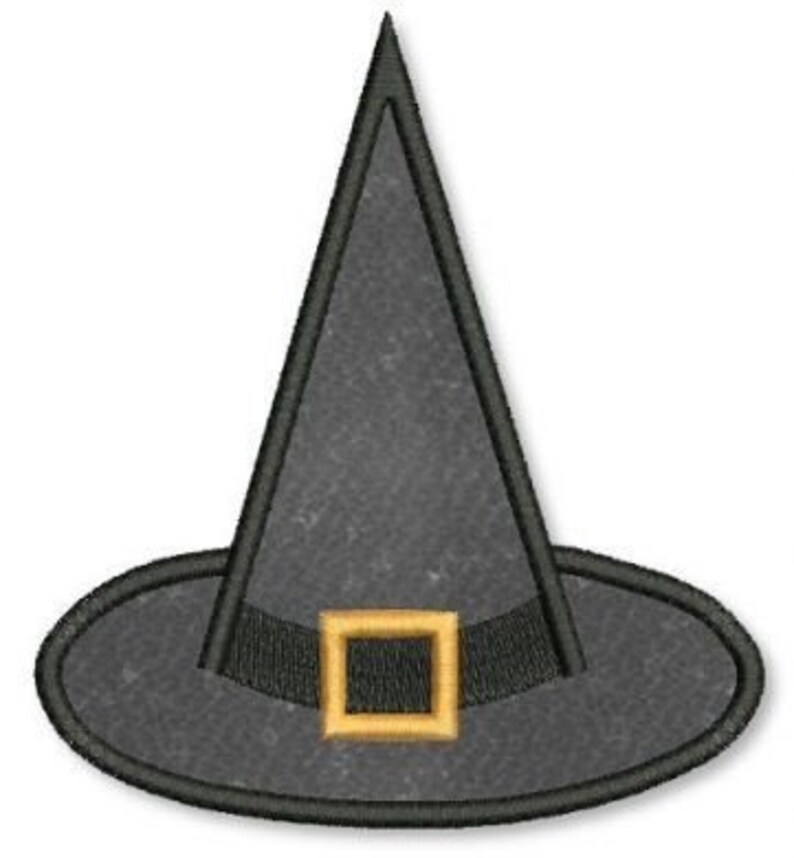 WITCH HAT Applique Halloween 4x4 5x7 Machine Embroidery Design Etsy