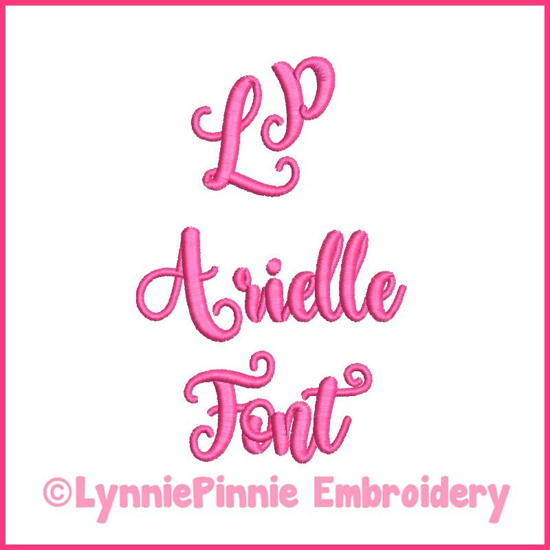 Arielle Script Bold Satin Stitch Schrift Groß und - Etsy Schweiz