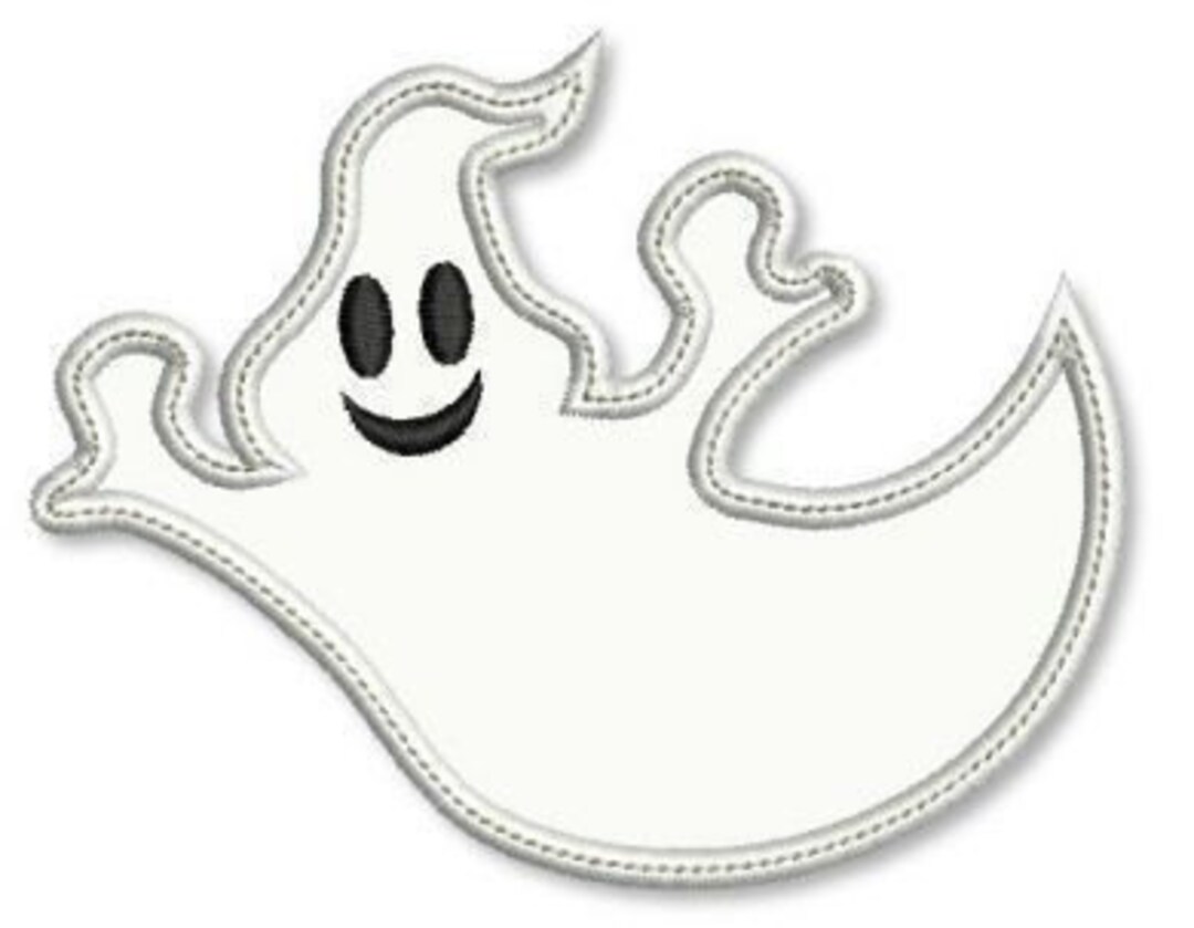 FLYING GHOST Halloween Applique 4x4 5x7 6x10 Machine Embroidery Design ...