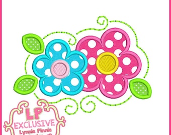 SWIRL FLOWERS Applique 4x4 5x7 6x10 SVG Machine Embroidery Design Instant