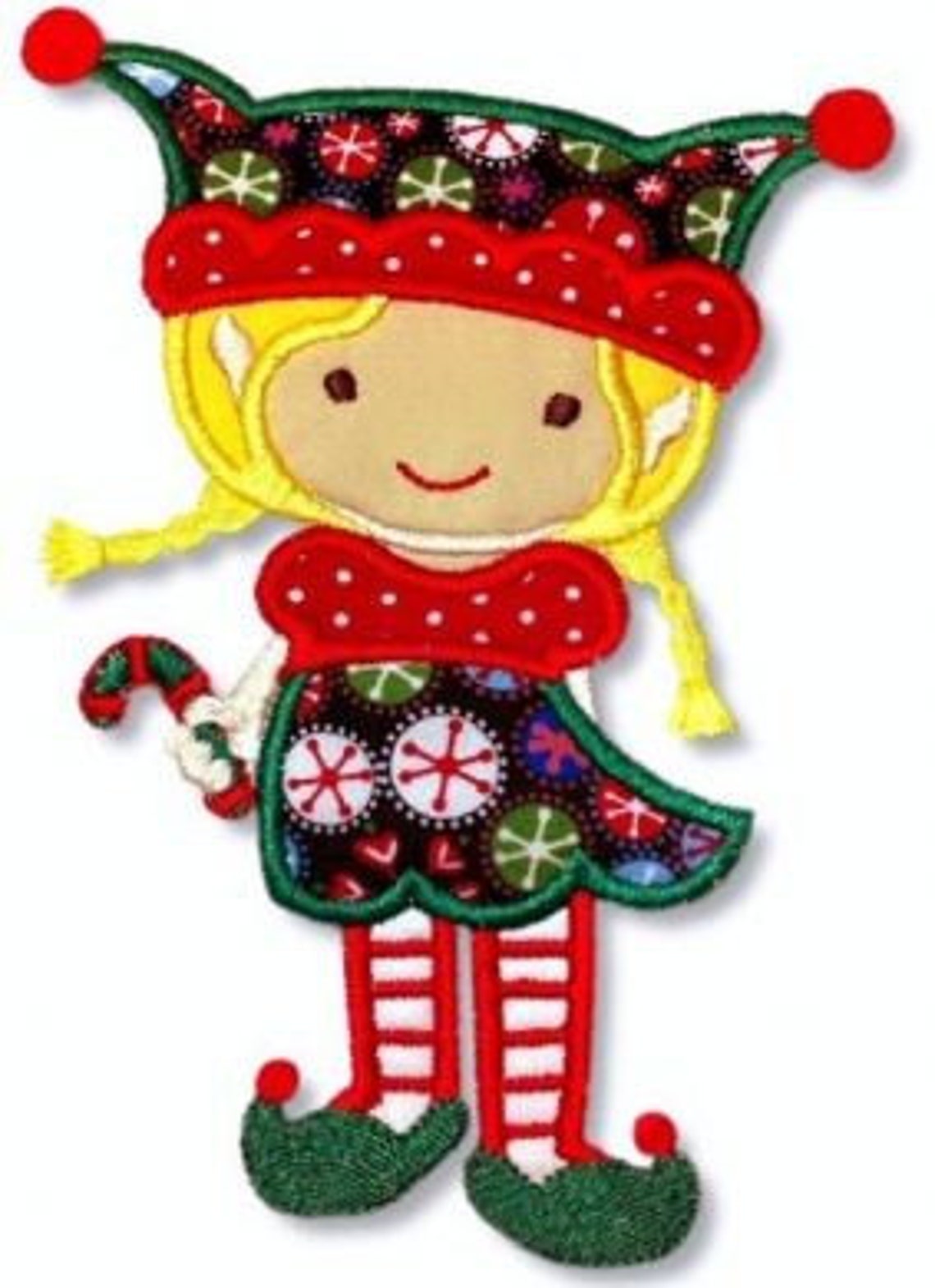 GIRL ELF Applique 4x4 5x7 6x10 Machine Embroidery Design Etsy