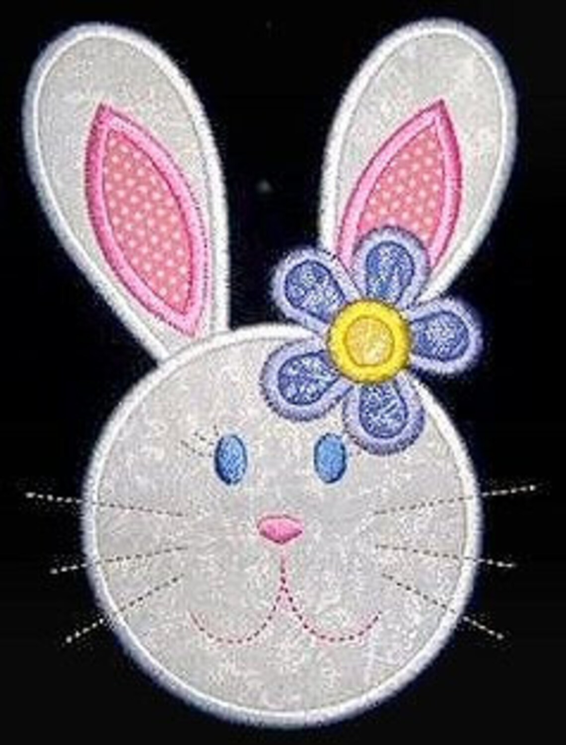 BUNNY GIRL Applique 4x4 5x7 6x10 Machine Embroidery Design Rabbit ...