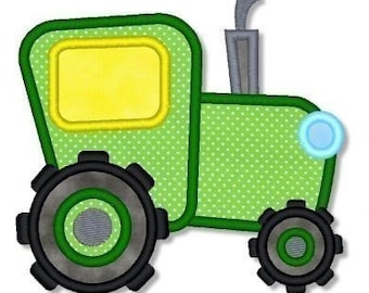 TRACTOR Applique 4x4 5x7 6x10 Machine Embroidery Design Fall Hayride  INSTANT Download File