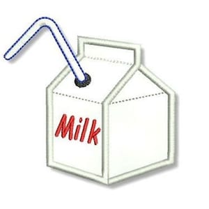 Kleine MELKVERPAKKING stoffen 4 x 4 5 x 7 ontwerpbestand voor machineborduurwerk INSTANT Download