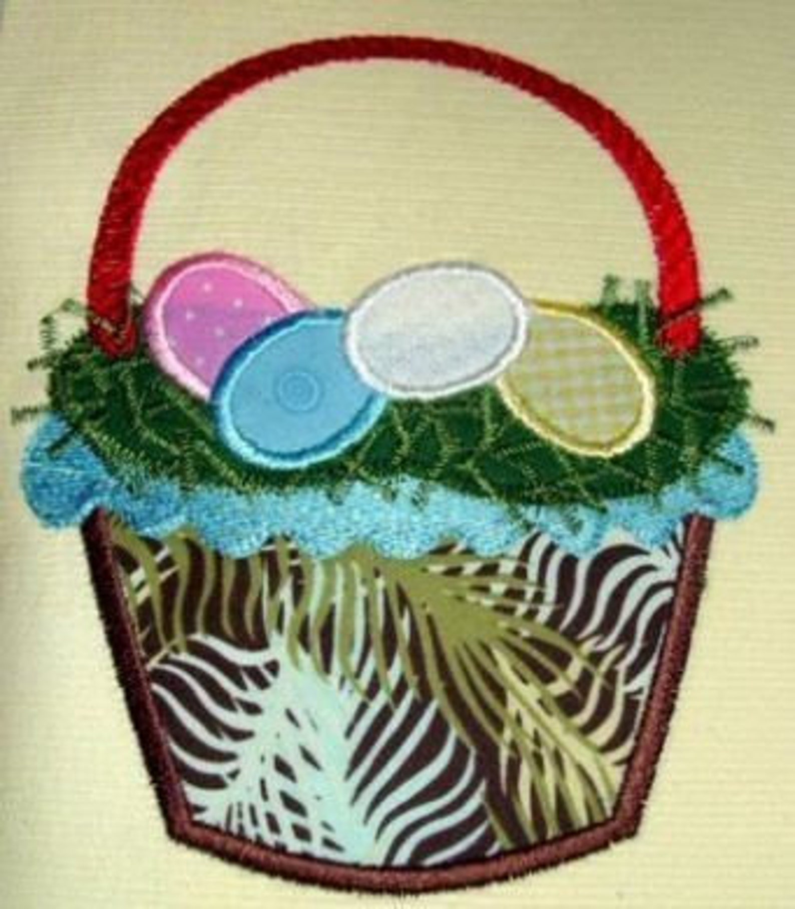 EASTER Basket Cupcake Applique 4x4 5x7 Machine Embroidery | Etsy