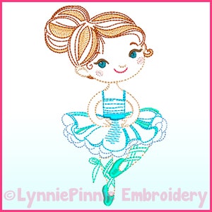 Colorwork Ballerina 2 Machine Embroidery Design