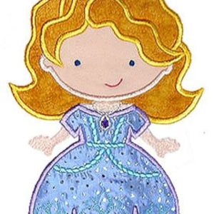 Little Sophie PRINCESS Cutie Applique 4x4 5x7 6x10 Machine Embroidery