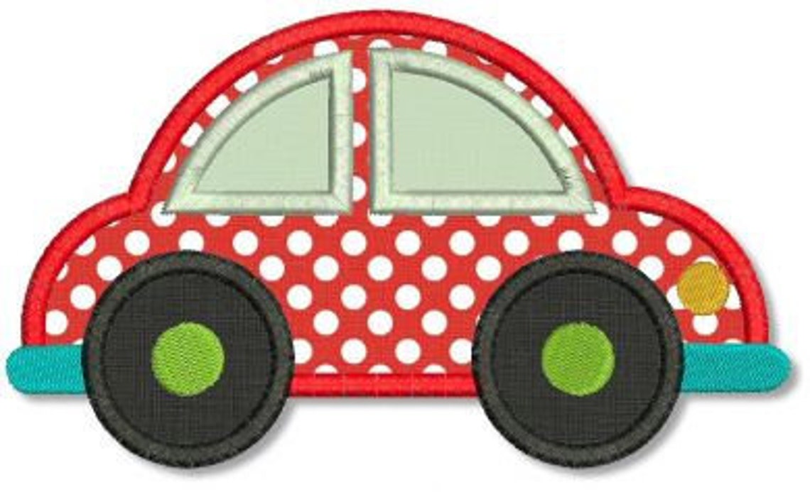 CAR Applique 4x4 5x7 6x10 Machine Embroidery Design Boy Girl Etsy