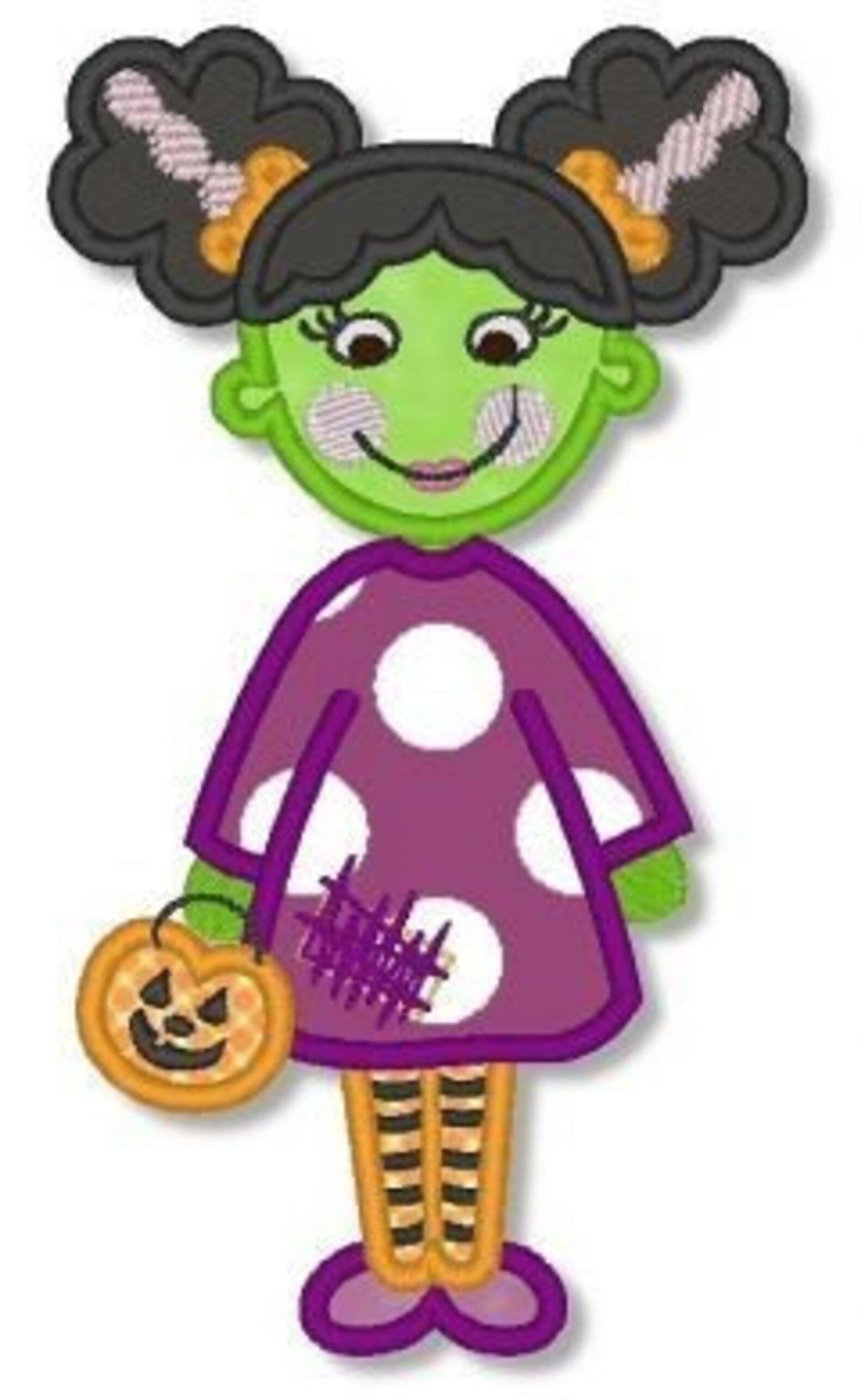 FRANKENSTEIN GIRL Applique 4x4 5x7 6x10 Machine Embroidery Etsy