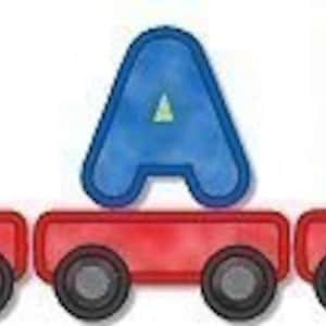 Applique TRAIN Font 4x4  Machine Embroidery Design  File