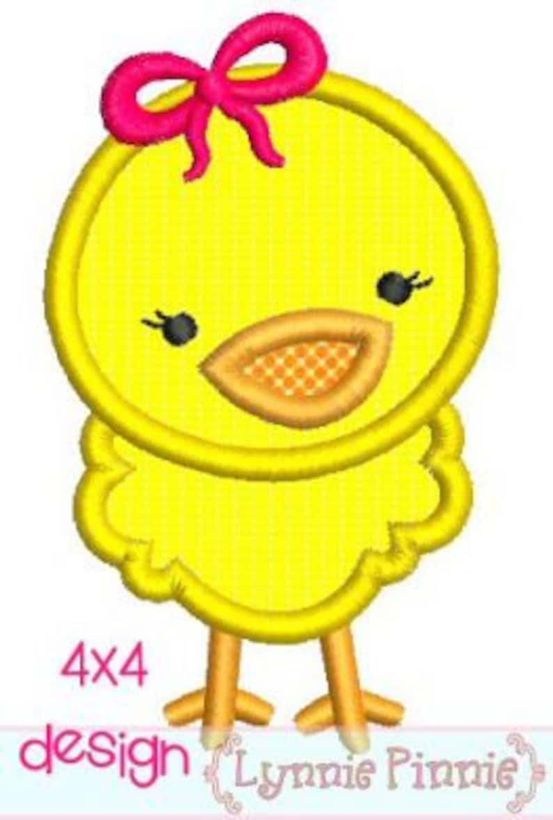 Cute GIRLY CHICK Applique 4x4 5x7 6x10 Machine Embroidery Etsy