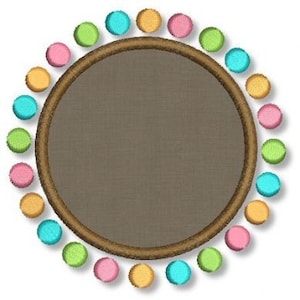 Aplikacja Candy Dots RAMKA CZCIONKI 4x4 5x7 6x10 Projekt haftu maszynowego Chłopiec Dziewczynka NATYCHMIASTOWE POBIERANIE