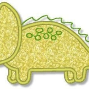 DINOSAUR 2 Applique 4x4 5x7 Machine Embroidery Design  triceratops  INSTANT Download File